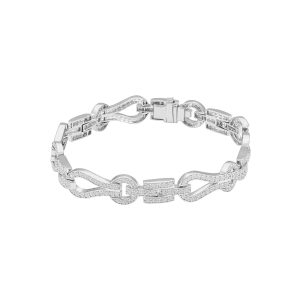 Lắc tay Vàng trắng 10K đính đá ECZ XMXMW060512