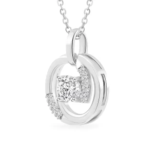 Mặt dây vàng trắng 14K gắn đá AFPJ000509F2CZ1
